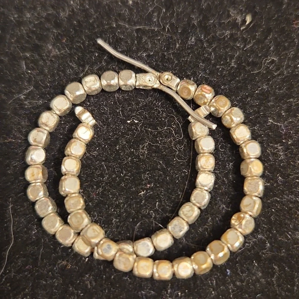 Elegant Silver and Gold Hoop Earrings Set X5
